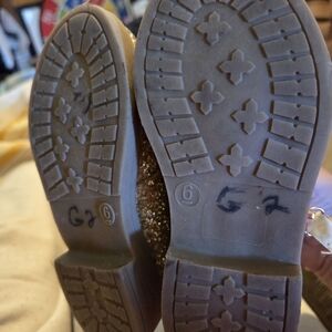 Girls' Glitter Ankle Boots - Gold Sparkle